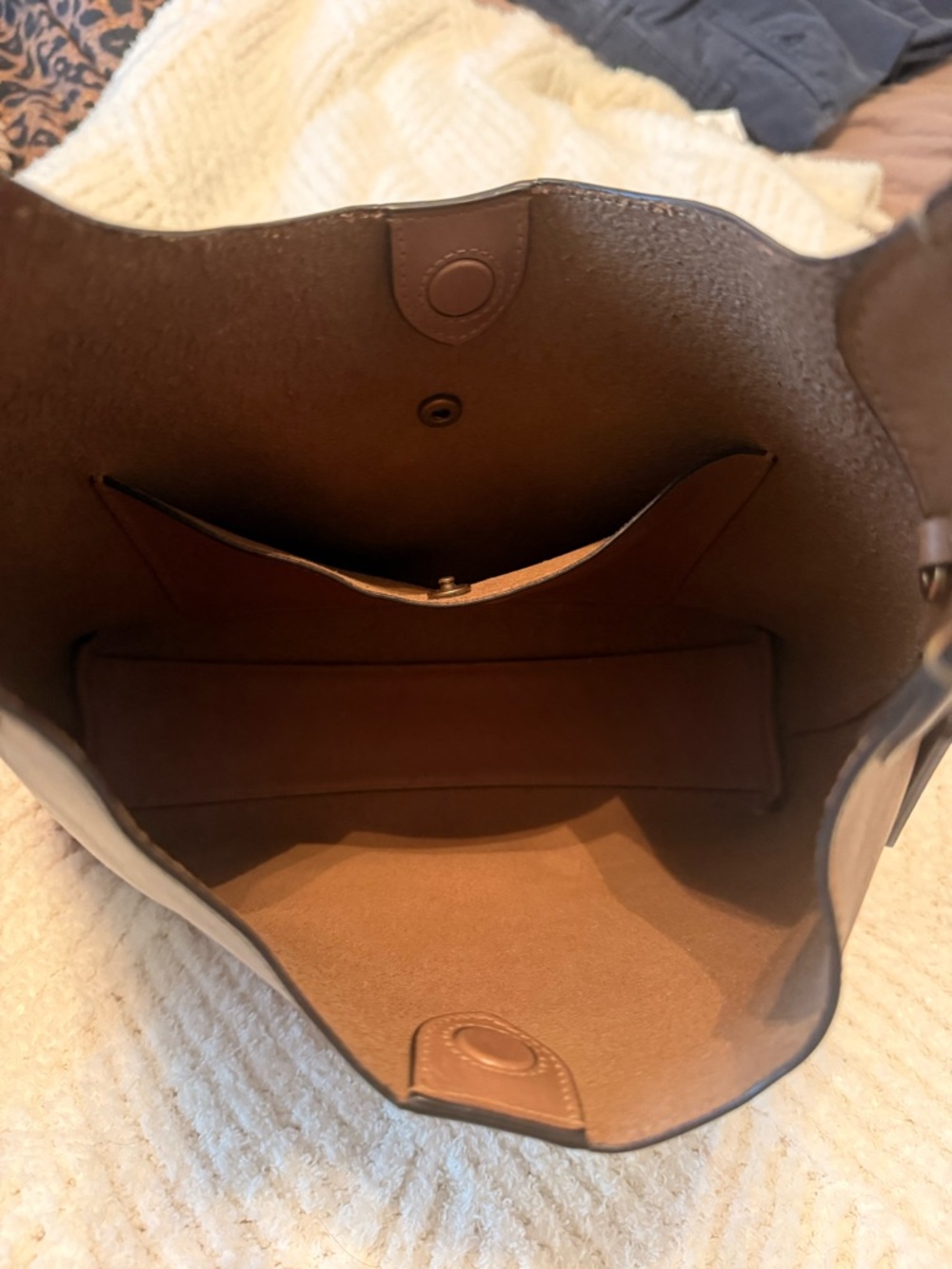 Coach Tan Leather Shoulder Hobo Bag - Picture 5 of 5